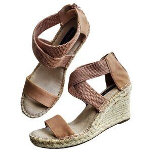 Steven By Steve Madden Espadrille Wedge Tan Color Sandal 7.5